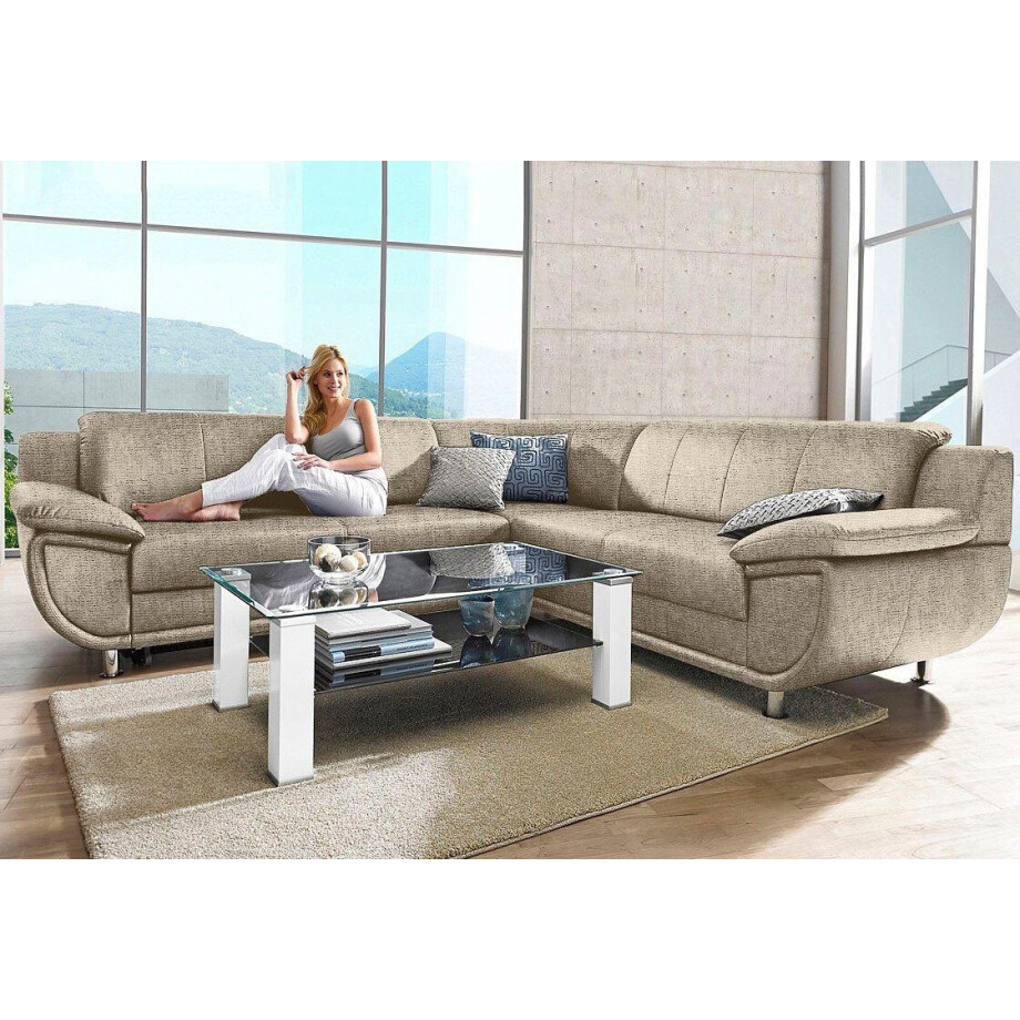 TRENDMANUFAKTUR Hoekbank Rondo optioneel met slaapfunctie, 267x247 cm (BxD), brede armleuningen afbeelding 1