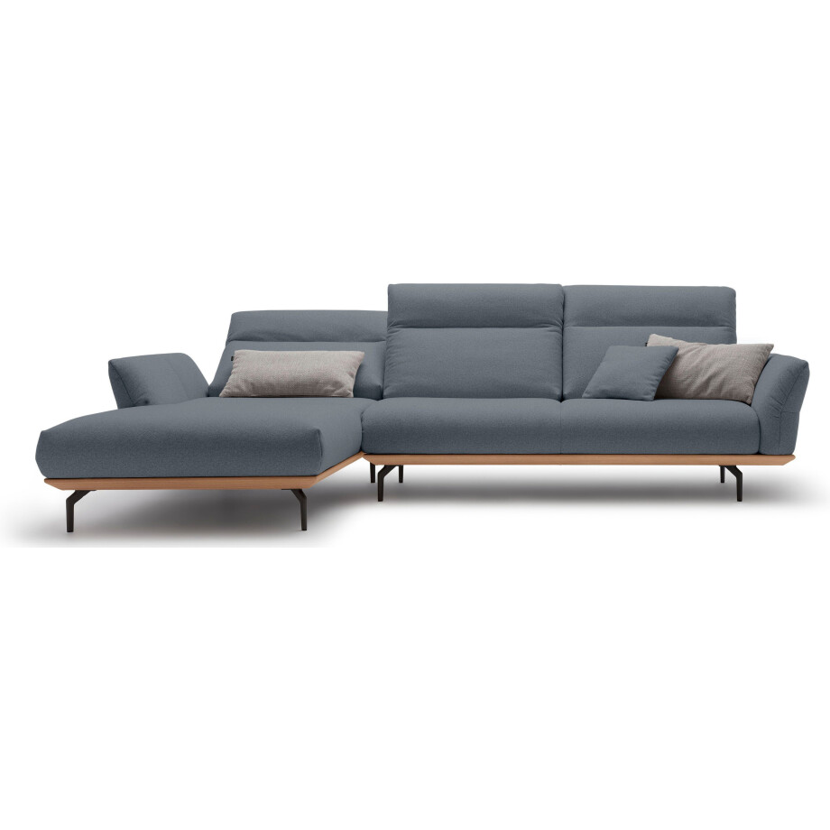 Hülsta Sofa Hoekbank Hs.460 Sokkel in eiken, onderstel in umbra grijs, breedte 318 cm afbeelding 1