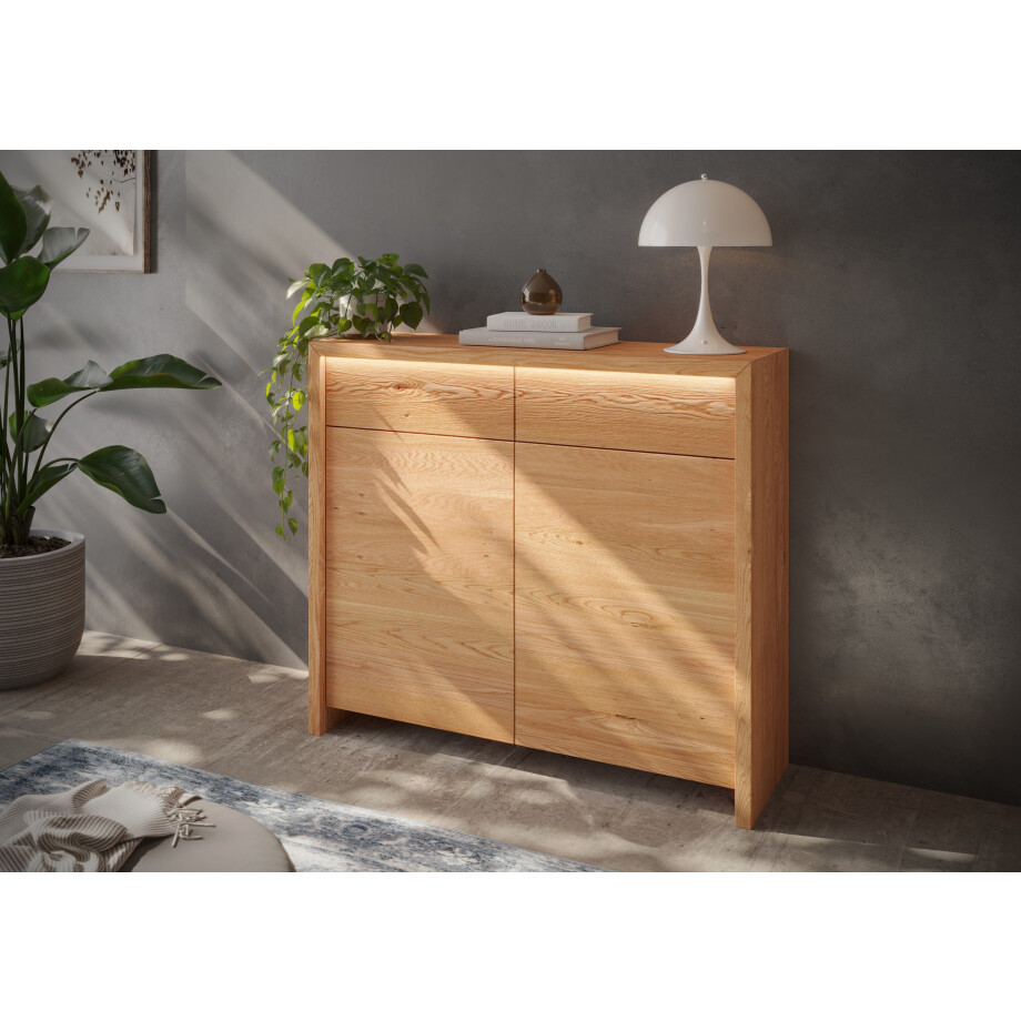 Home affaire Kast Léopoldine Commode van kernbeuken, incl. LED-verlichting afbeelding 1
