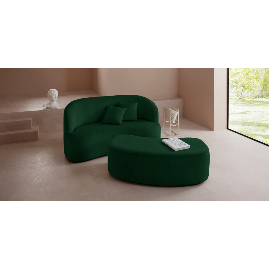 LeGer Home by Lena Gercke 2-zitsbank Dilara afgeronde rugleuning en front, in 3 stofkwaliteiten afbeelding 1
