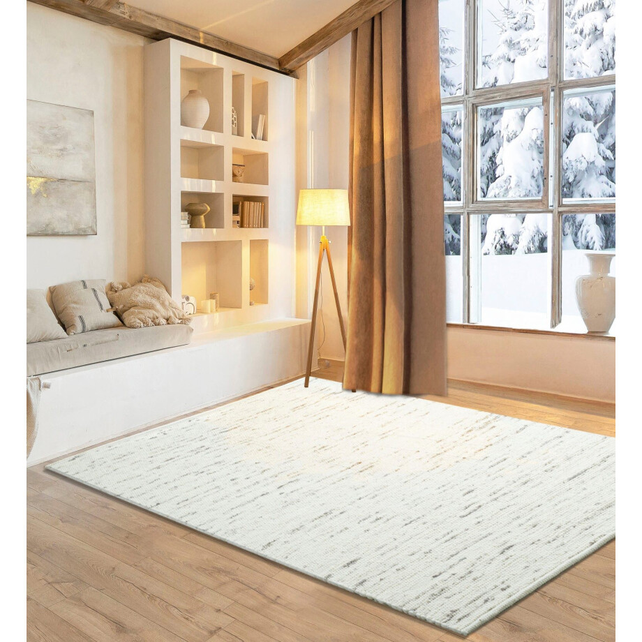 my home Wollen kleed Greith Omkeerbaar tapijt, gemêleerd, 100% wol, handgeweven, Scandi, woonkamer afbeelding 1