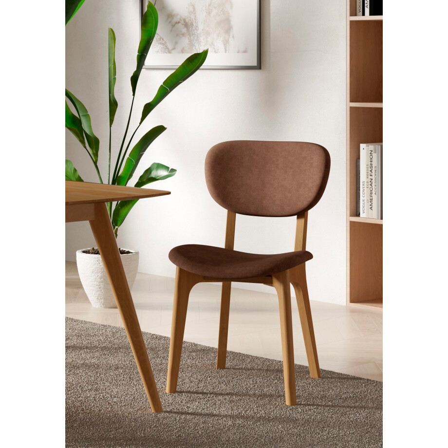 INOSIGN Stoel COZY Made in Italy Frame in beuken, kersen- of notenhout, massief hout, designstoel (set, 2 stuks) afbeelding 1