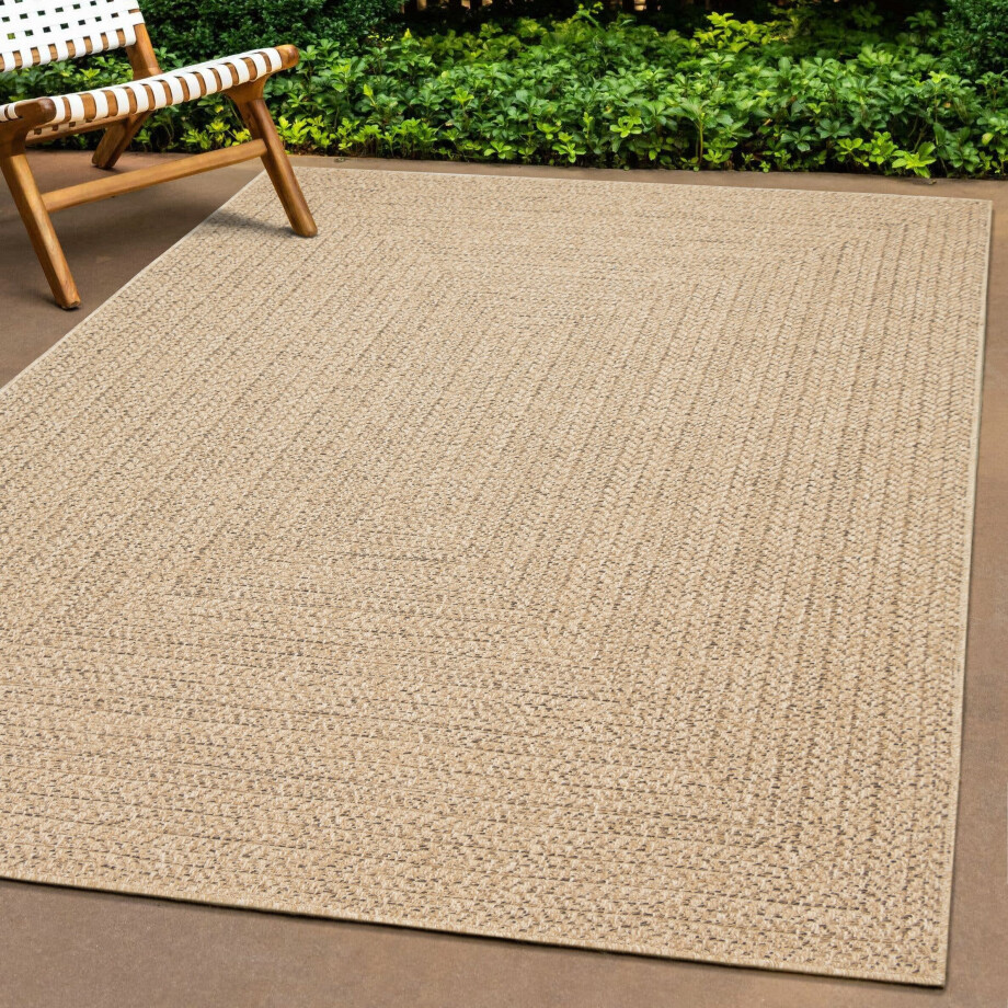 The carpet Vloerkleed Kansas moderne robuuste in- en outdoor tapijt jute look afbeelding 1