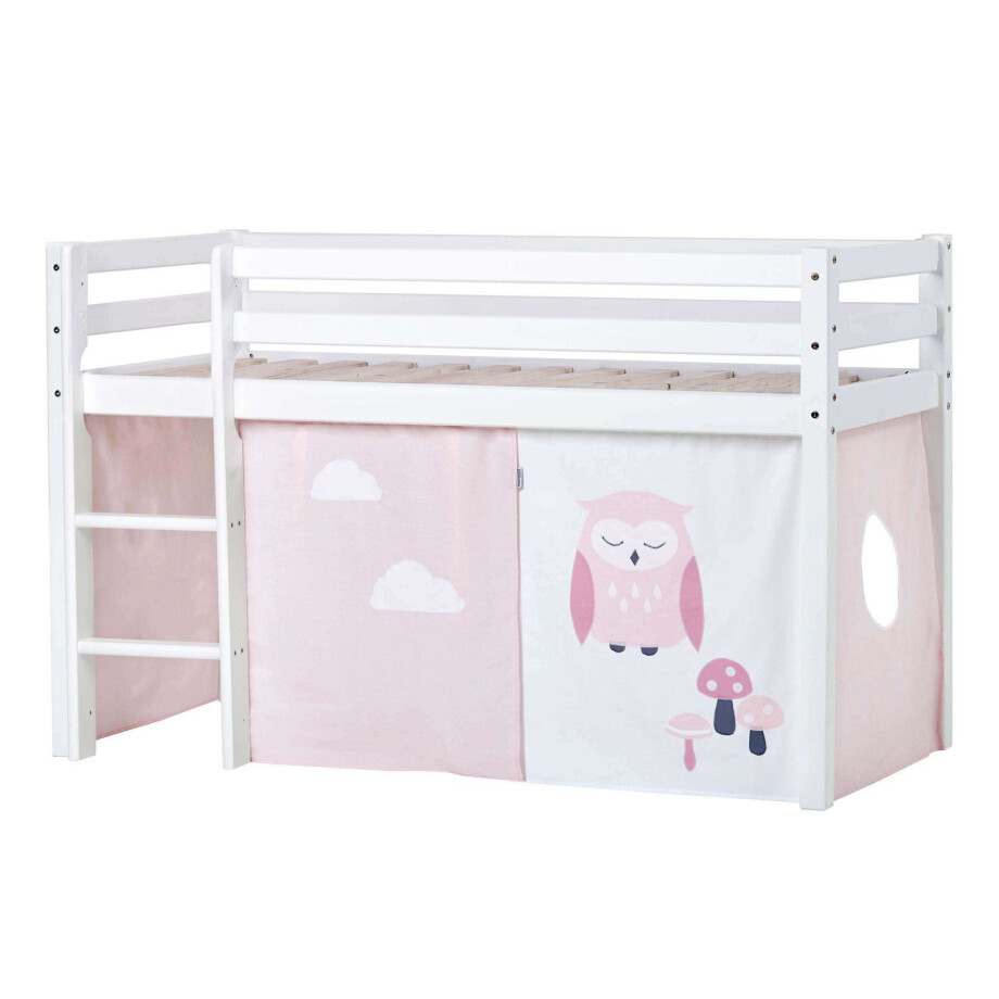 Hoppekids Hoogslaper ECO Dream, kinderbed, speelbed, halfhoog bed van massief hout afbeelding 1
