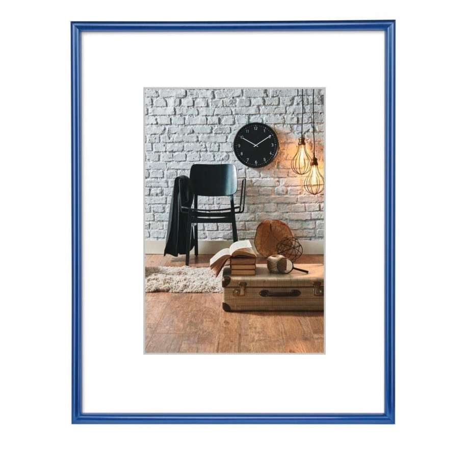 Hama Fotolijstje Kunststof lijst Sevilla, blauw, polystyreen, 21 x 29,7 cm DIN A4 afbeelding 1