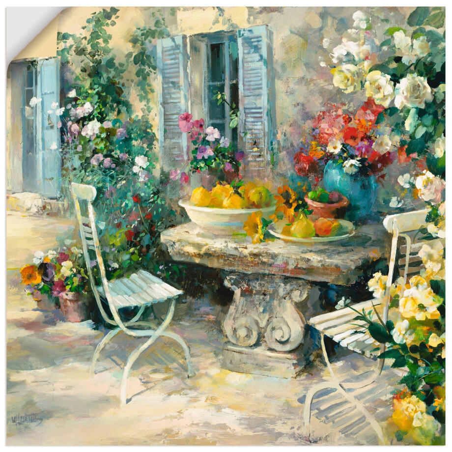 Artland Artprint Idyllische tuin als artprint op linnen, poster, muursticker in verschillende maten afbeelding 1
