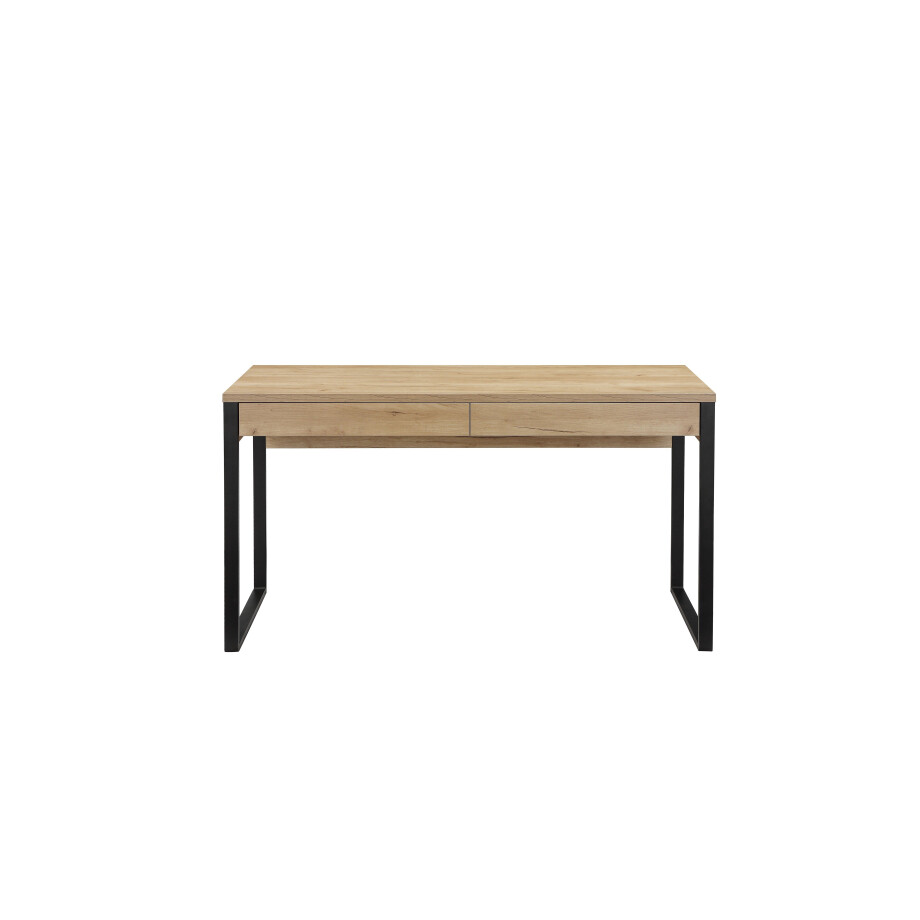 Places of Style Bureau Moid, Computertafel in modern design, Breedte 120/140/160 cm, met metalen poten & lade afbeelding 1