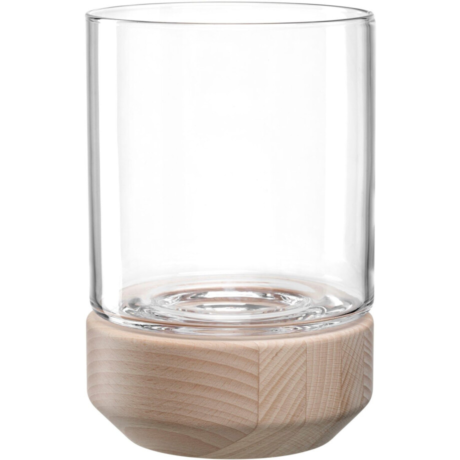 LEONARDO Windlicht op houten sokkel LEGNO (1 stuk) afbeelding 1