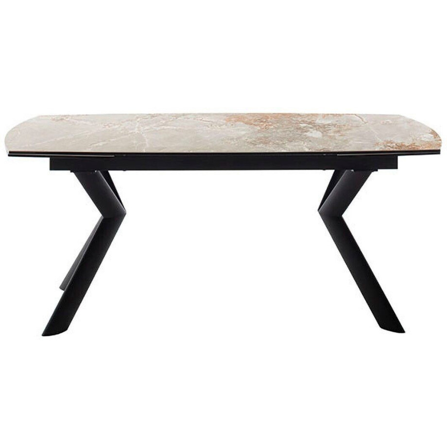 MCA furniture Eettafel OSSANA vierpoot tafel 180-260 cm Keramiek, metaal, eindschuif, uittrekbaar, tafelblad 13 mm, 8-10 personen afbeelding 1