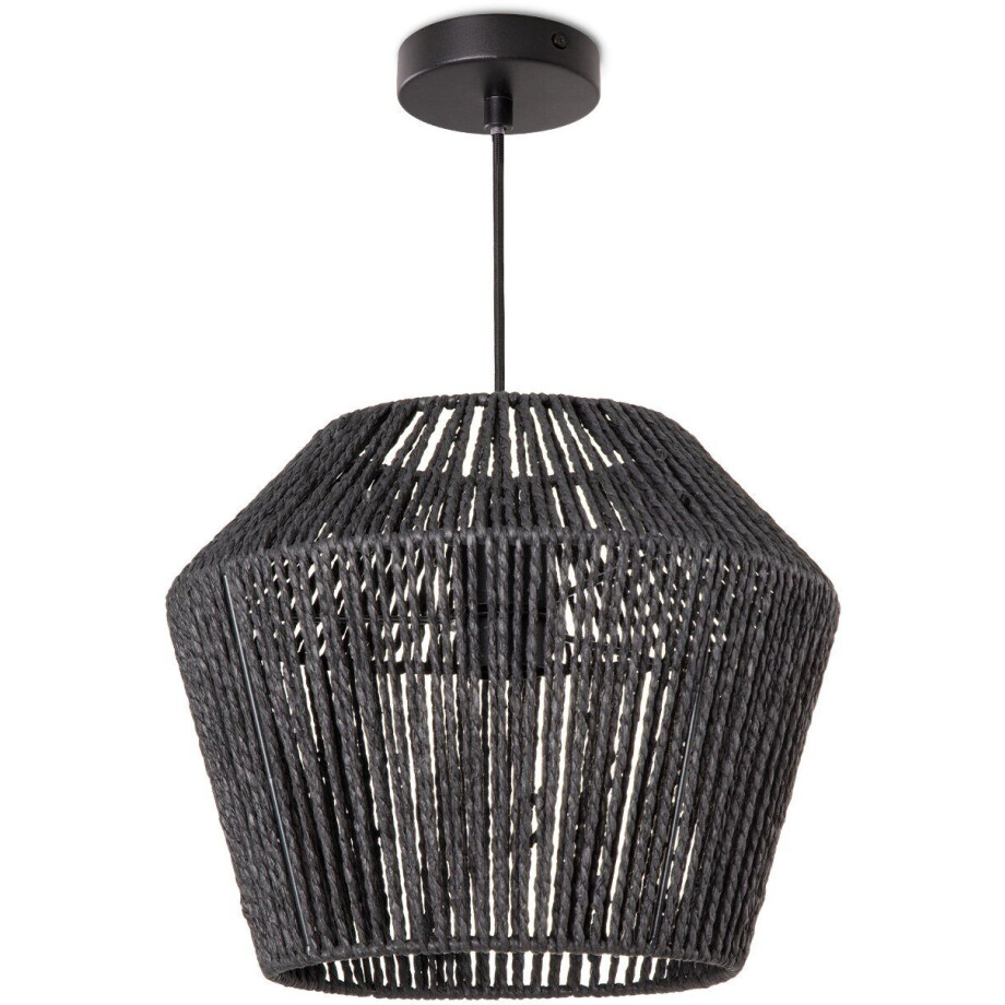 Paco Home Hanglamp Pinto Plafondlamp van aluminium en papier, Ø scherm ca. 33 cm, fitting E27 afbeelding 1