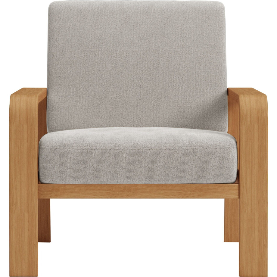 sit&more Fauteuil Kolding Armleuningen van eikenkleurig beukenhout, verschillende bekledingen en kleuren afbeelding 1