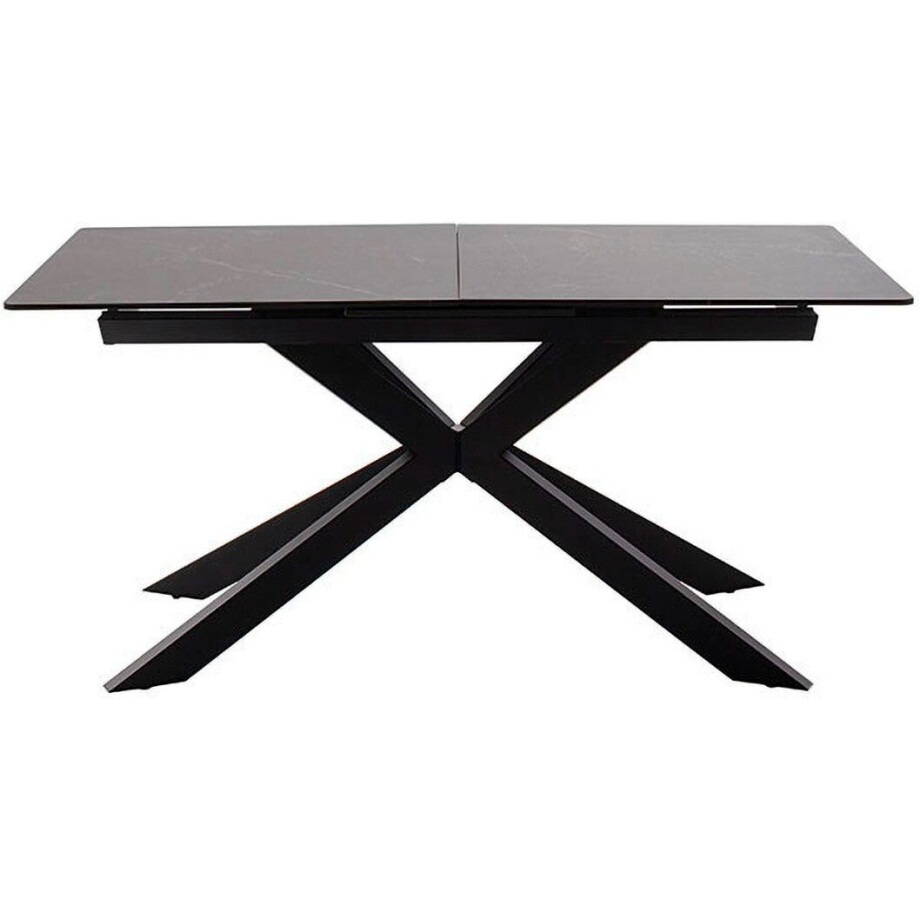 MCA furniture Eettafel BONANZA uitschuifbare tafel 160-200 cm gemarmerd Keramiek, metaal, marmer-look, synchronisatie-uittrekmechanisme, uittrekbaar, 6-8 personen afbeelding 1