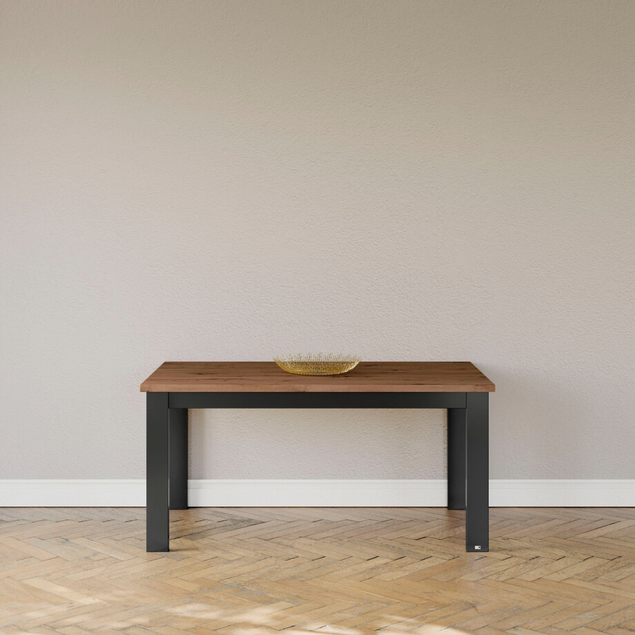 set one by Musterring Eettafel York in 3 kleurvarianten en 4 maten verkrijgbaar, met eiken plaat afbeelding 1