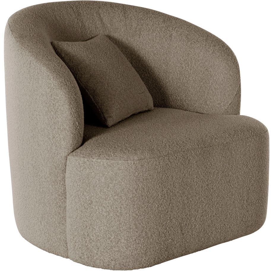 LeGer Home by Lena Gercke Draaibare fauteuil Dilara afgeronde rugleuning en front, in 3 stofkwaliteiten afbeelding 1