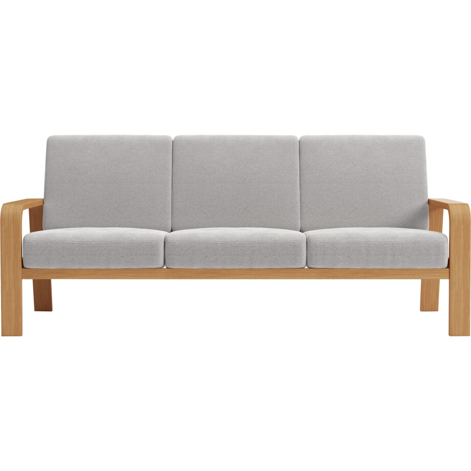 sit&more 3-zitsbank Kolding Armleuningen van eikenkleurig beukenhout, verschillende bekledingen en kleuren afbeelding 