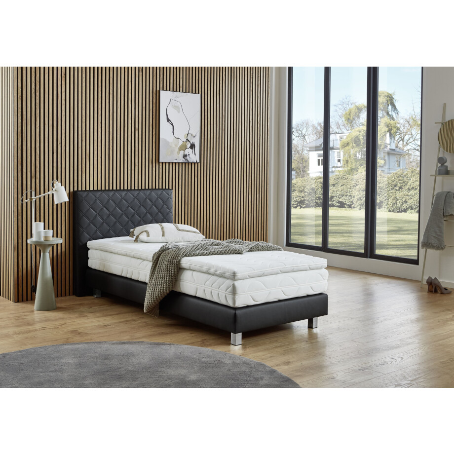 Westfalia Polsterbetten Boxspring Kyoto Kunstleer, Bonnell-, koudschuim- & pocketvering selecteerbaar in H2, H3, H4 afbeelding 1