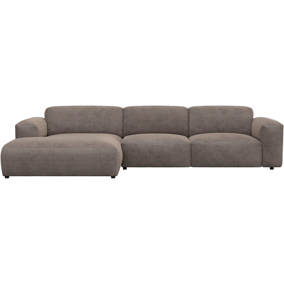 FLEXLUX Hoekbank Lucera Chaiselongue + 2,5-zistsbank modern & gezellig, koudschuim, stalen nosagvering afbeelding 1