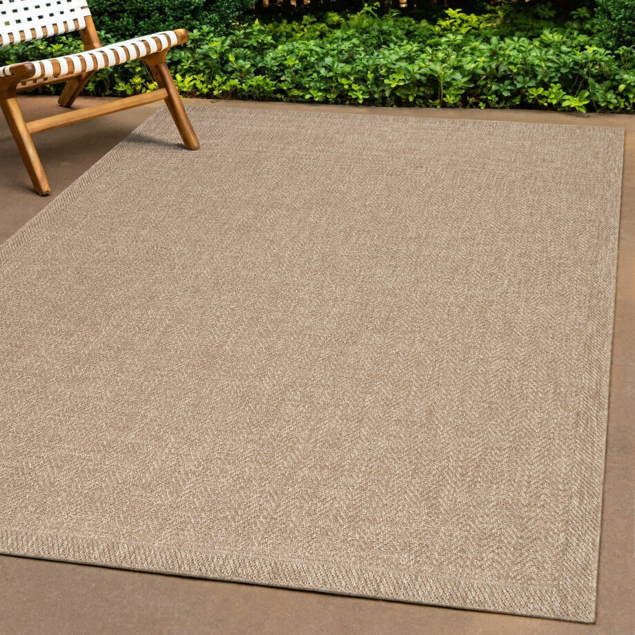 The carpet Vloerkleed Kansas moderne robuuste in- en outdoor tapijt jute look afbeelding 1