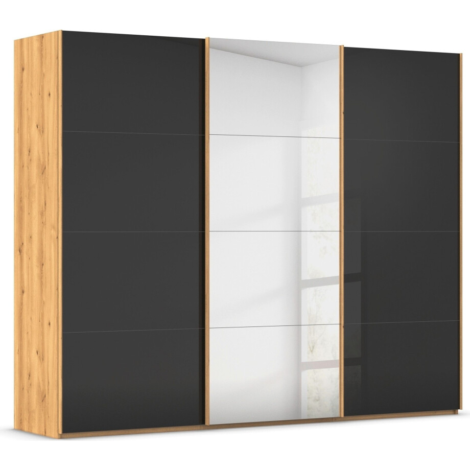 Saphir Badkamerserie Serie 6025 2-delig, mineraalmarmeren wastafel met led-spiegelkast Wastafelmeubel 67 cm breed, 2 laden, 2 spiegeldeuren, incl. deurdemper (2-delig) afbeelding 1
