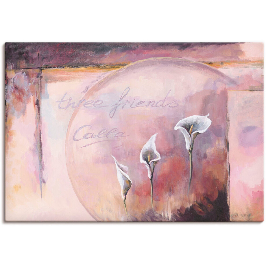 Artland Artprint op linnen Drie vrienden_Calla gespannen op een spieraam afbeelding 1