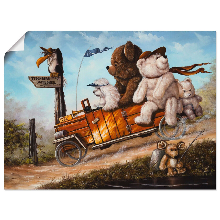 Artland Artprint Reizend kinderspeelgoed als artprint op linnen, poster in verschillende formaten maten afbeelding 1