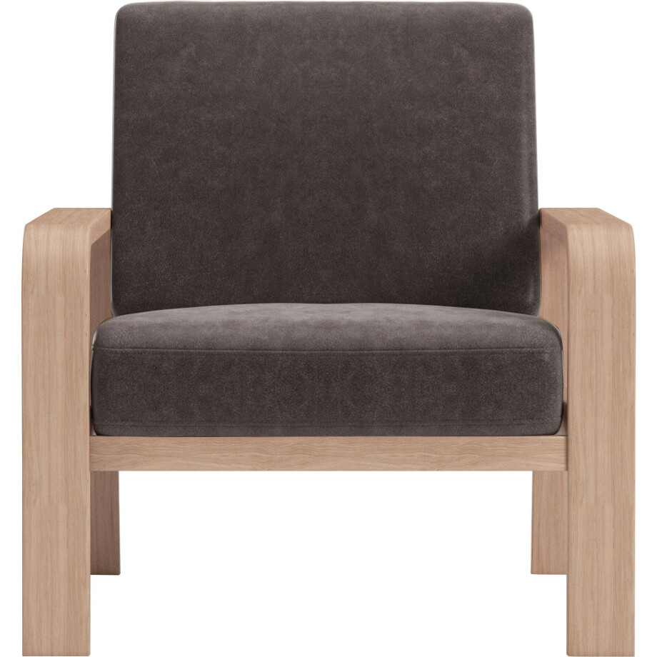 sit&more Fauteuil Kolding Armleuningen van natuurlijk beukenhout, verschillende bekledingen en kleuren afbeelding 1