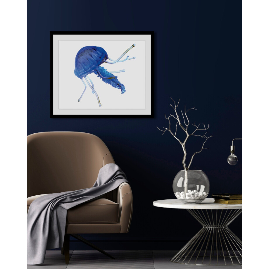 queence Wanddecoratie Lars HD premium posterdruk incl. houten lijst (1 stuk) afbeelding 1