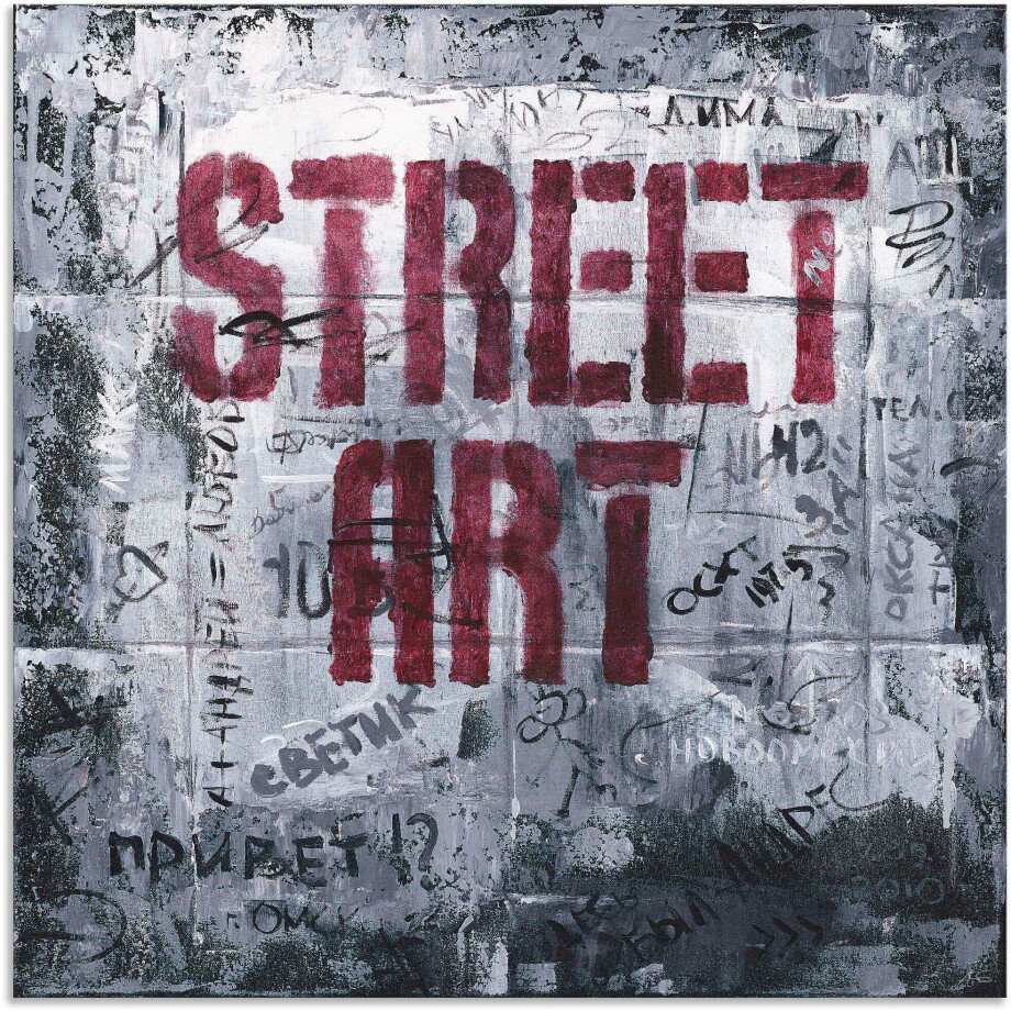 Artland Artprint Street Art - straatkunst als artprint van aluminium, artprint voor buiten, artprint op linnen in verschillende maten afbeelding 1
