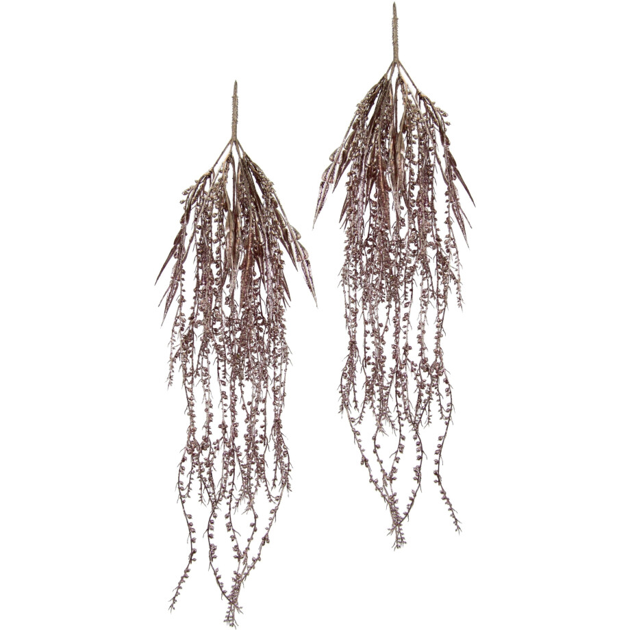 I.GE.A. Kunstbloem Parelsnoer Struik, kunsthangplant, 2-delige set (2 stuks) afbeelding 1