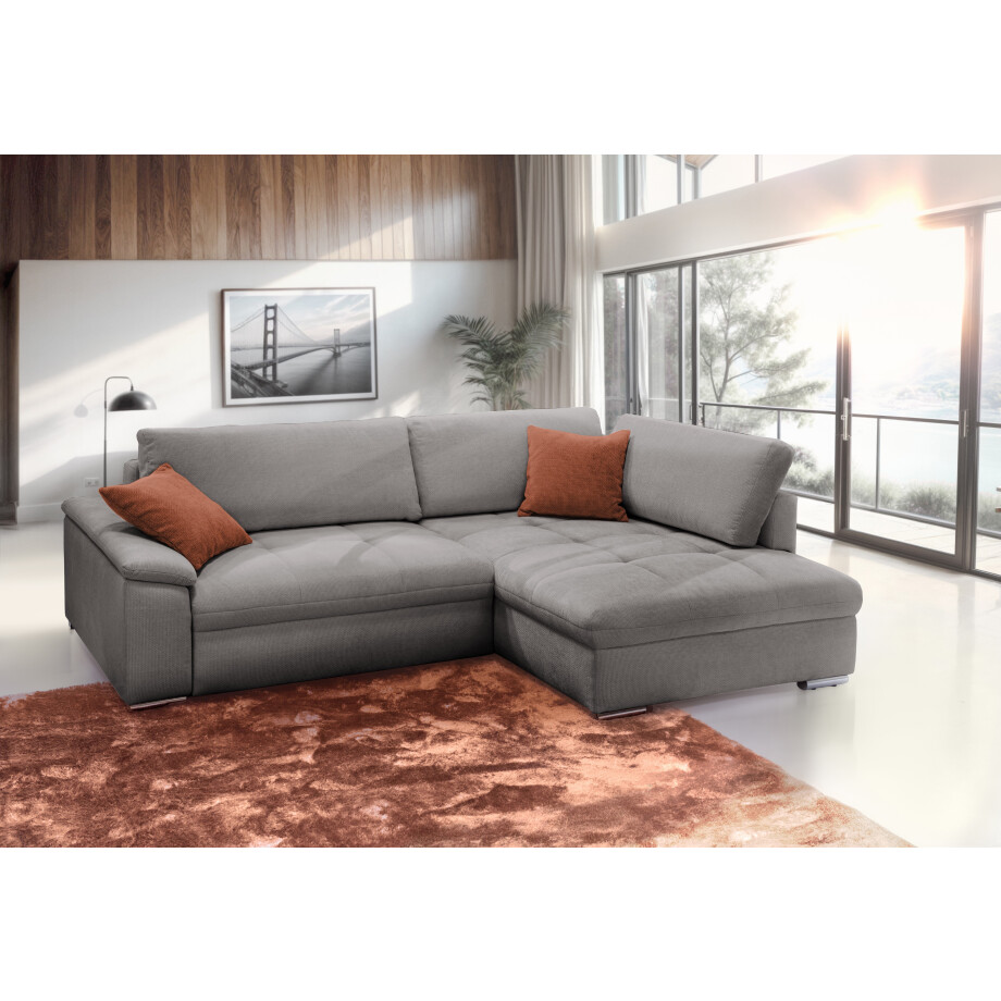 exxpo - sofa fashion Hoekbank Casa Grande incl. bedfunctie, bedlade en rugkussen, comfortabel afbeelding 1