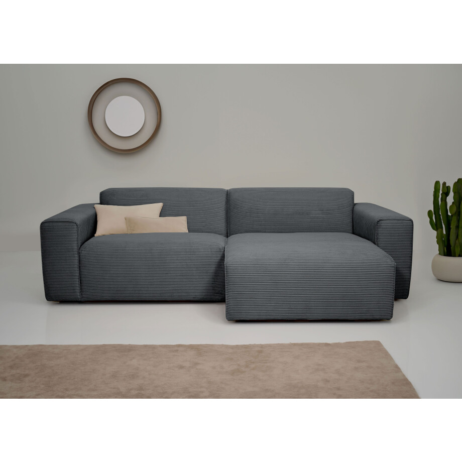 INOSIGN Hoekbank Clayton in een trendy ribfluwelen bekleding, diverse combinaties mogelijk afbeelding 1