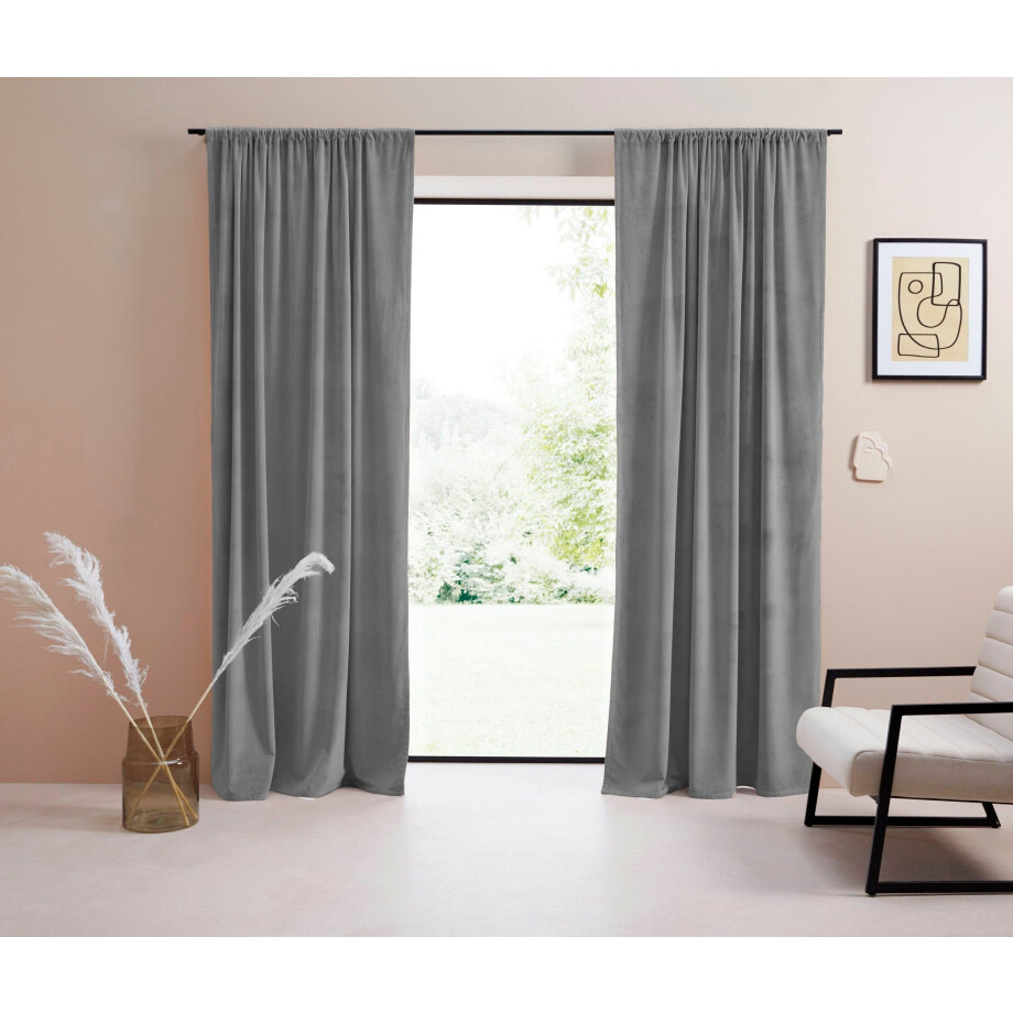 LeGer Home by Lena Gercke Gordijn Fluweel Ladina ondoorzichtig, geweven, verschillende maten, 1 stuk, bestseller (1 stuk) afbeelding 1