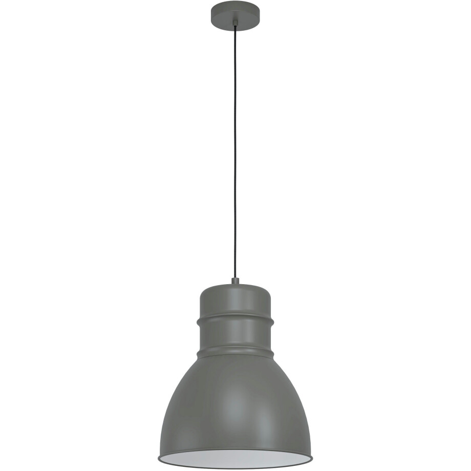 EGLO Hanglamp EBURY Hanglamp in grijs en wit van staal - excl. E27 - 60W (1 stuk) afbeelding 1