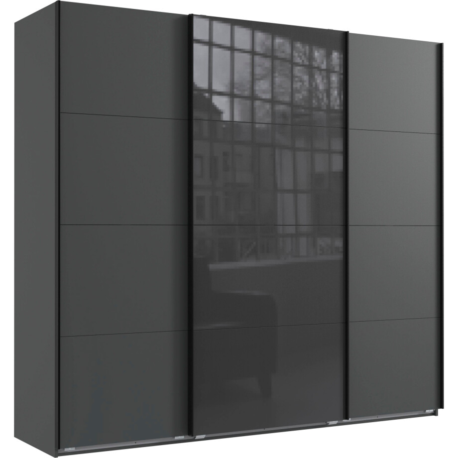 Wimex Zweefdeurkast Norderstedt Inclusief 2 stoffen dozen en 2 extra planken, met glasdeur afbeelding 1