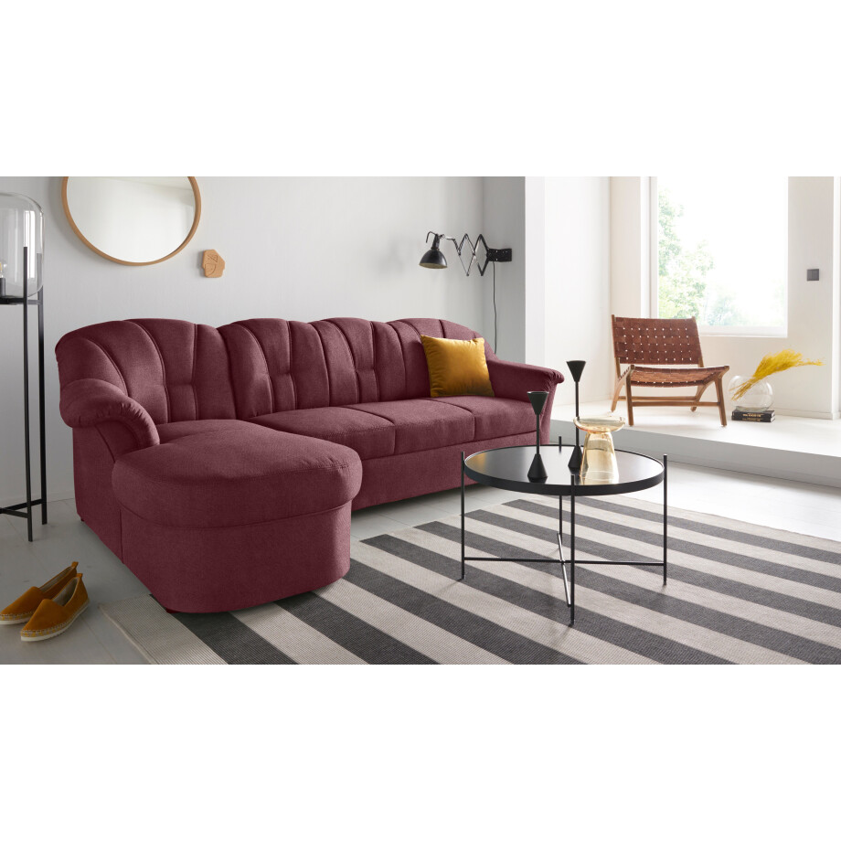 DOMO collection Hoekbank Papenburg, tijdloze rugsteppingen, elegante vormtaal, L-vorm afbeelding 1