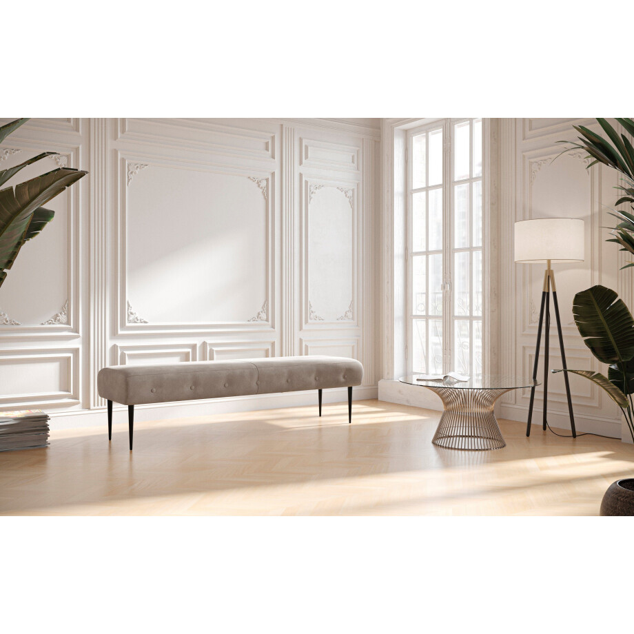 Places of Style 3-zitsbank Amber met capitonnage, in verschillende stofsoorten afbeelding 1