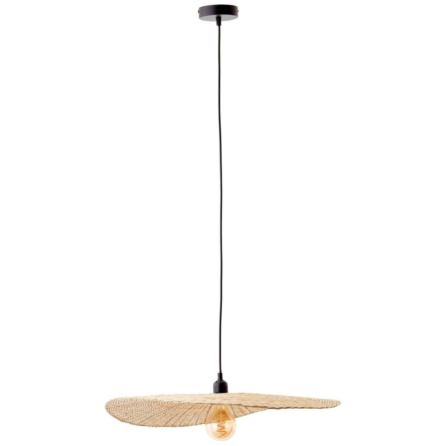 Brilliant Leuchten Hanglamp Jefter 120 cm hoogte, dimbaar, ø 60 cm, e27, bamboe, zwart/natuur (1 stuk) afbeelding 1