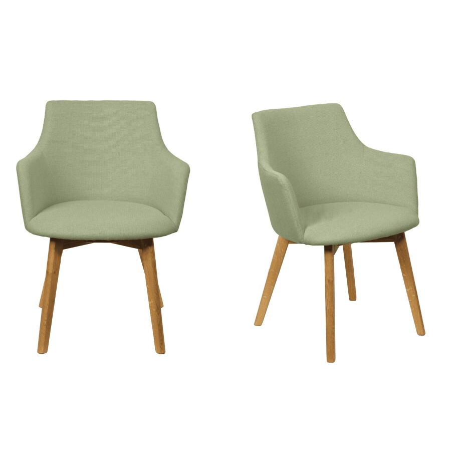 Home affaire Stoel met armleuningen Ena eettafelstoel, gestoffeerde fauteuil, woonstoel, eetstoel met armleuningen (set, 2 stuks) afbeelding 1