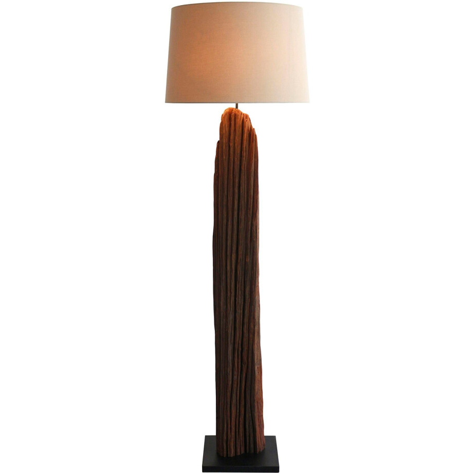 SalesFever Staande lamp Rosy handgemaakt, met linnen kap (1 stuk) afbeelding 1