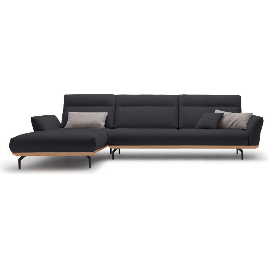 Creation BY ROLF BENZ Hoekbank Hs.460 Sokkel in eiken, onderstel in umbra grijs, breedte 338 cm afbeelding 1