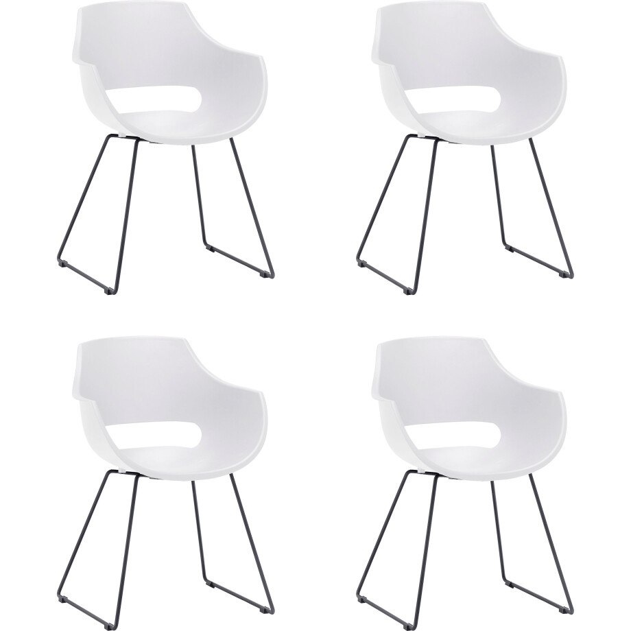 MCA furniture Kuipstoel Rockville 4-set, schaats, kunststof, belastbaarheid 120 kg, zithoogte ca. 46 cm (set, 4 stuks) afbeelding 1