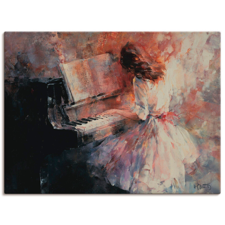 Artland Artprint op linnen Romantisch ritme gespannen op een spieraam afbeelding 1