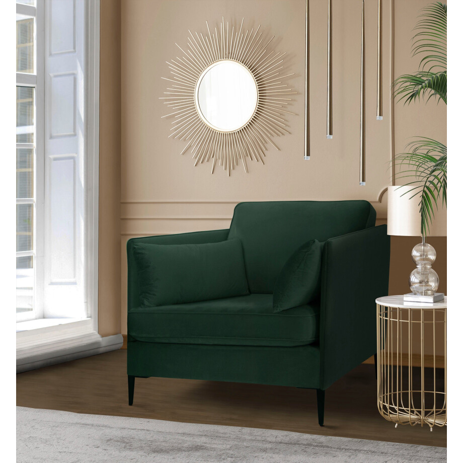 Leonique Fauteuil Light inclusief losse sierkussens, met smalle armleuningen en telescooppoten afbeelding 1