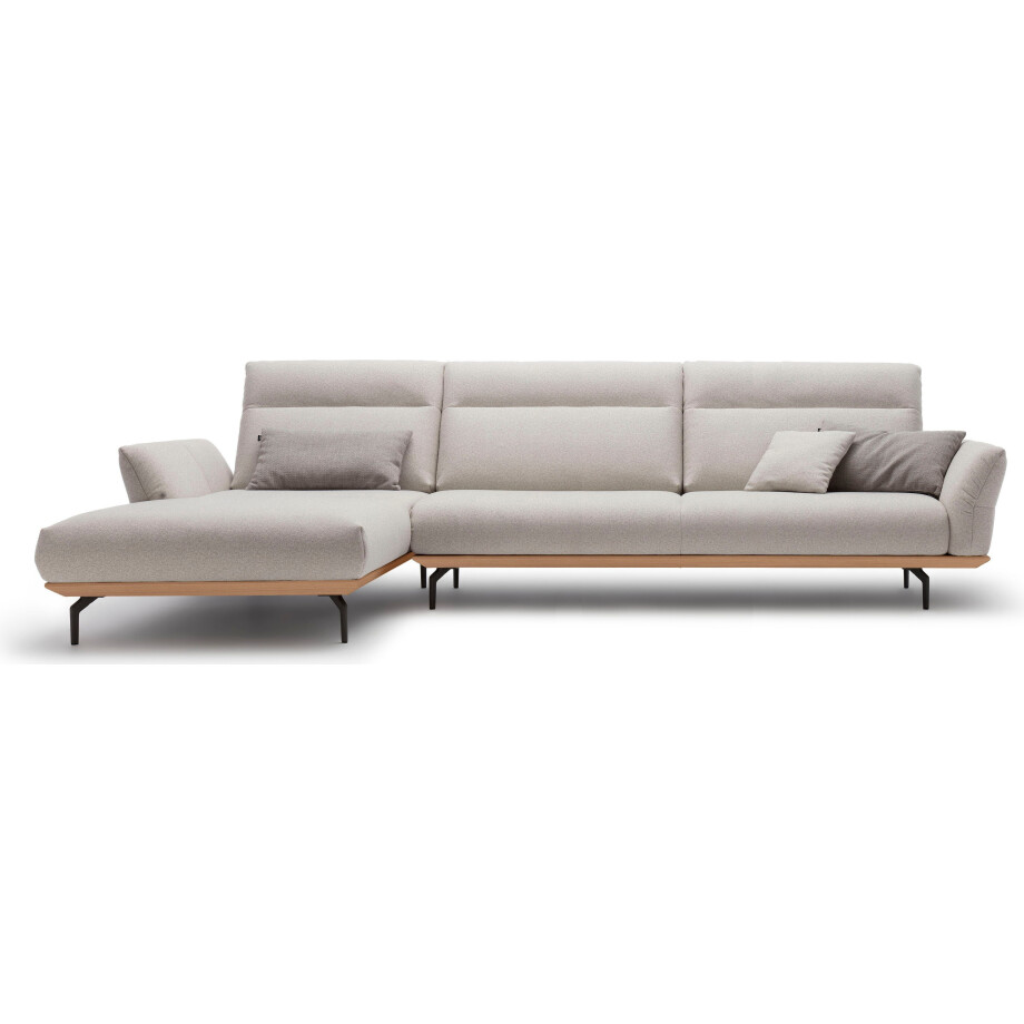 Hülsta Sofa Hoekbank Hs.460 Sokkel in eiken, onderstel in umbra grijs, breedte 338 cm afbeelding 1