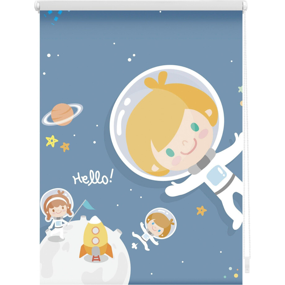 LICHTBLICK Rolgordijn met zijbediening Klemmfix motief Astronaut (1 stuk) afbeelding 1