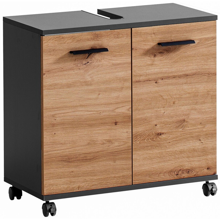 welltime Wastafelonderkast Palermo, breedte 59 cm Metalen beslag, sifonaansluiting afbeelding 1