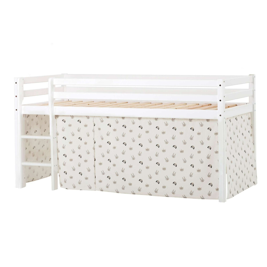 Hoppekids Hoogslaper ECO Dream, kinderbed, speelbed, halfhoog bed van massief hout afbeelding 1