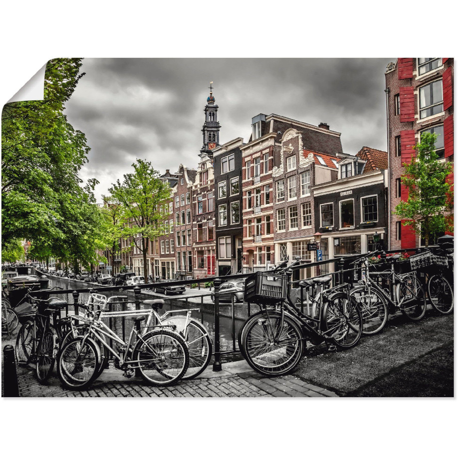 Artland Poster Amsterdam Bloemgracht als artprint op linnen, muursticker of poster in verschillende maten afbeelding 1