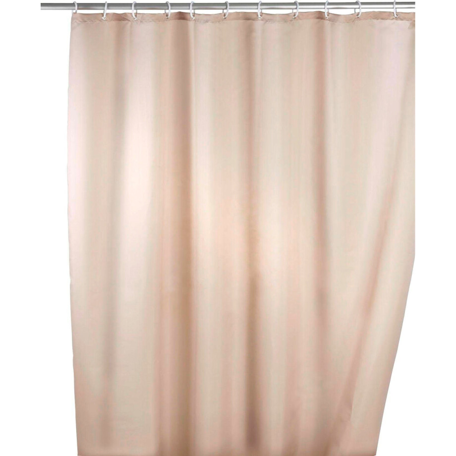 WENKO Douchegordijn Uni-beige Hoogte 200 cm, polyester. Wasbaar afbeelding 1