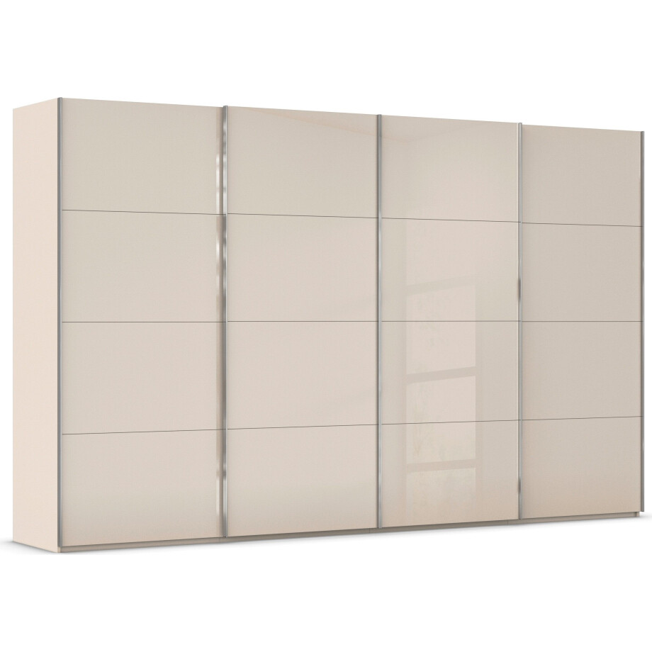 rauch Schuifdeurkast Kledingkast Kast Garderobe Slaapkamerkast SCALE-FYRA edel vierdelige deuren met glas-front veel kleuren made in germany afbeelding 1